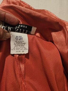 Vendo Miller Women's Coral Satin Blouse - Size 16